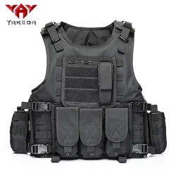YAKEDA Chaleco táctico MOLLE anfibio para entrenamiento al aire libre
