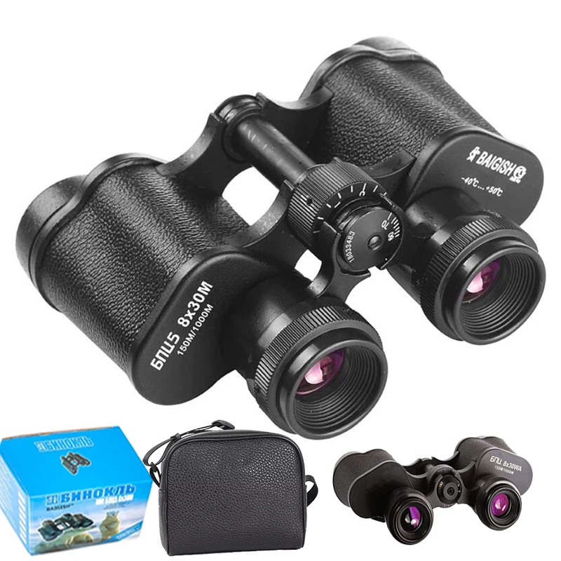 Binoculares Baigish 8X30 HD, telescopio de vidrio recubierto de Ultra alta definición, compacto, resistente al agua, para observación de aves, caza, vida silvestre - imagen 3