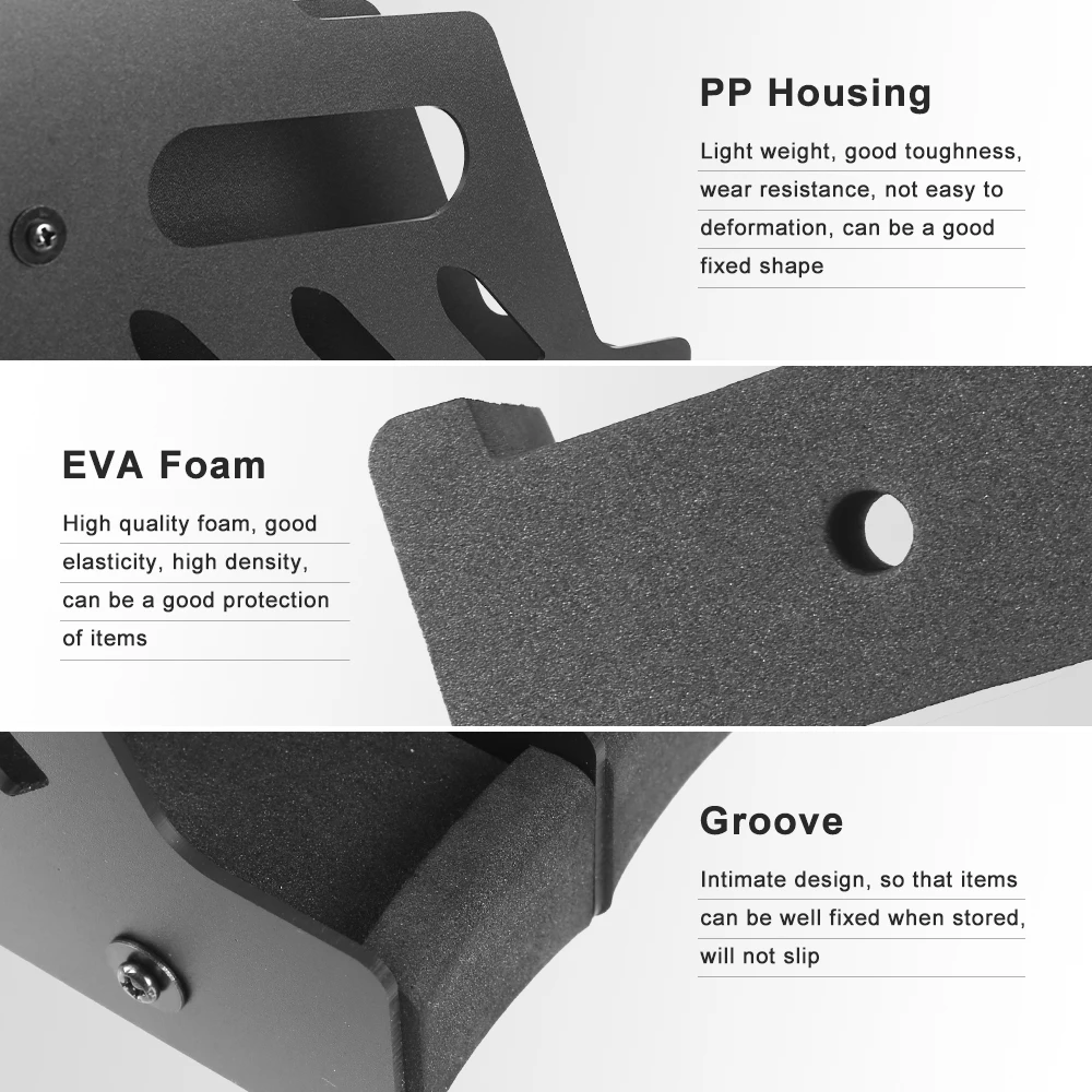 Nuevo Estante para pistola con 4/6/8 ranuras, soporte para pistola de espuma EVA suave, soporte seguro para arma, organizador de pistola Glock, soporte de exhibición, almacenamiento de revólver - imagen 3