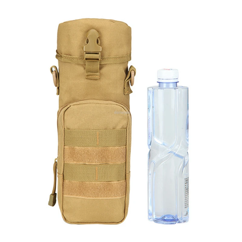 Bolsa táctica Molle para botella de agua, bolsa con correa para el hombro, soporte para hervidor de viaje, portador de hidratación al aire libre, Camping y senderismo - imagen 2