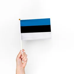10 unids/lote banderas onduladas a mano de Estonia