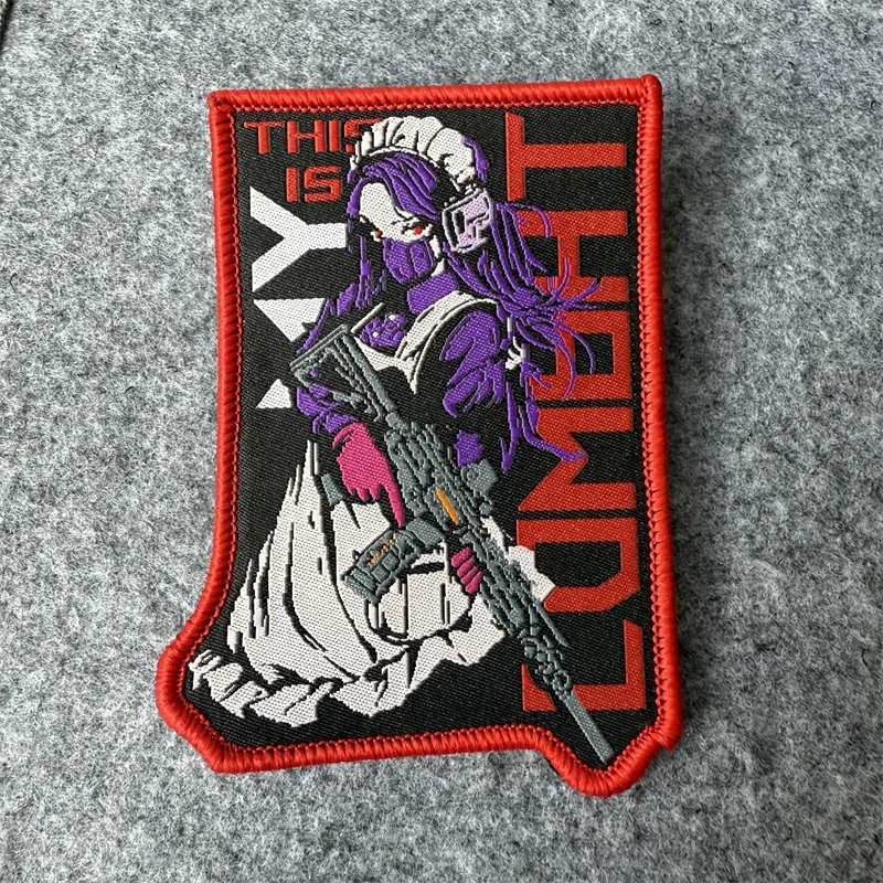 Parche táctico "Maid Guardians", insignia de moral militar, brazalete, parches de gancho y bucle, pegatinas para mochila y ropa - imagen 5