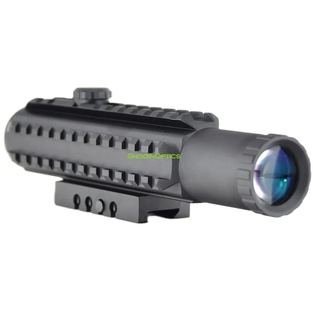 Shooin Optics 4x28 Integrated Scope Ultra Low Base 20mm Mount Fou Hunting Riflescope - imagen 4