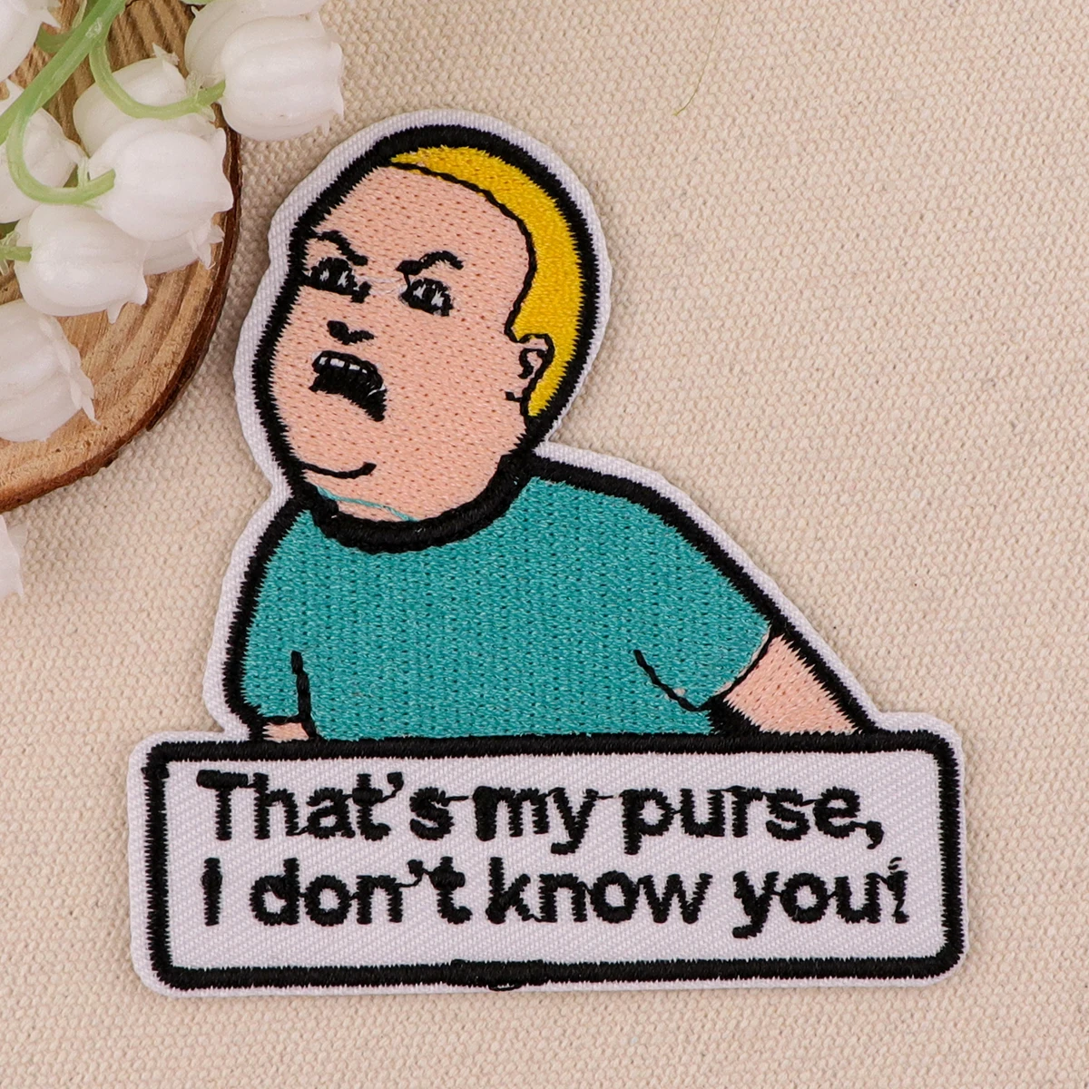 Que es mi bolso parche bordado divertido niño de dibujos animados parches para planchar para ropa parches termoadhesivos en ropa insignias para coser DIY - imagen 5