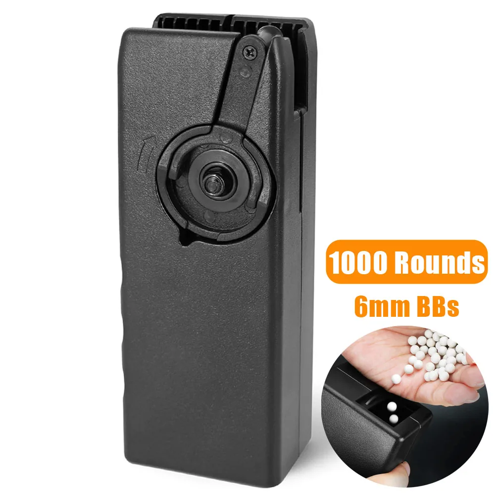 Cargador de velocidad BB de 1000 rondas, manivela manual de Paintball Airsoft, bola BB, cargador rápido, accesorios de Paintball de recarga rápida para 6mm BB