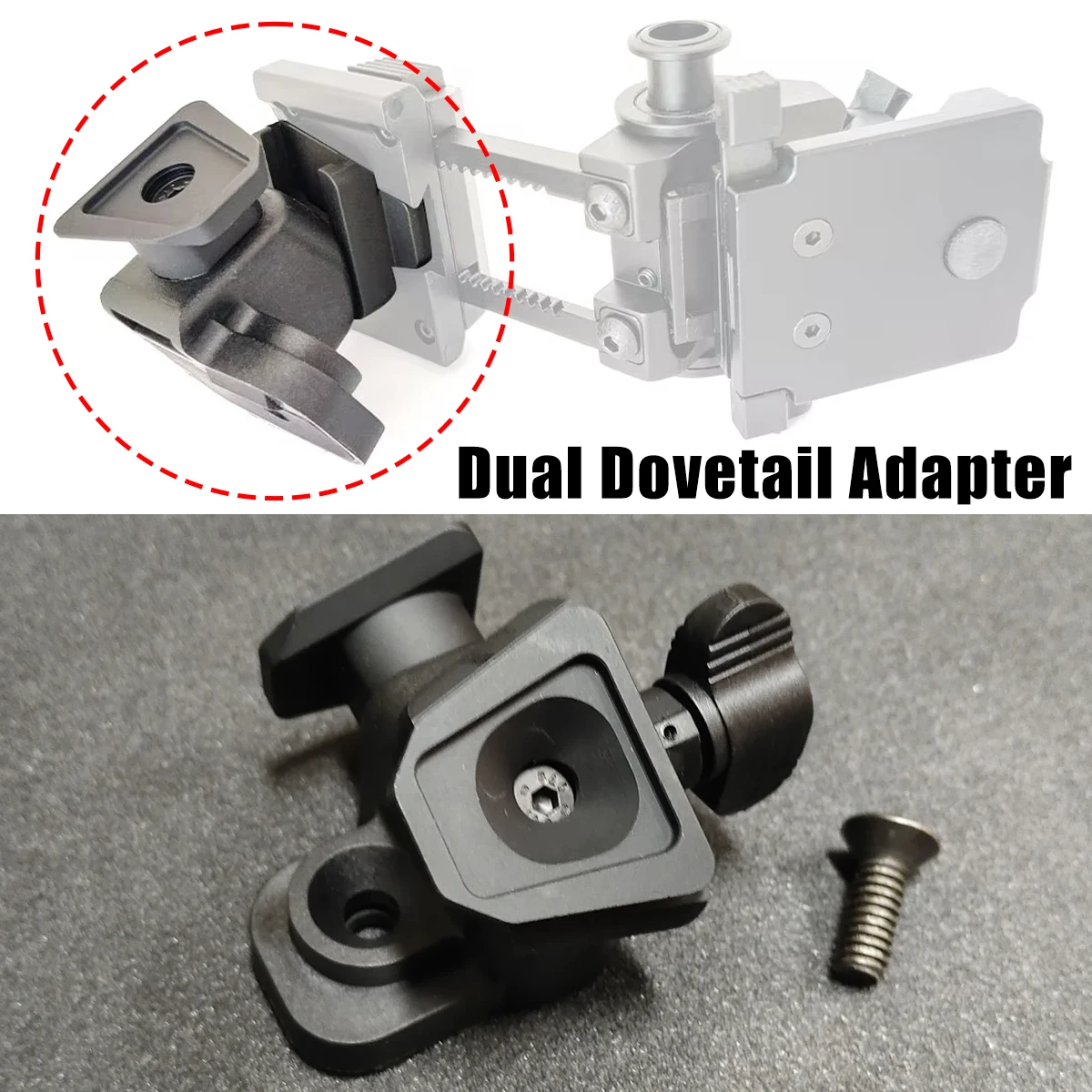 Adaptador táctico milano doble cola para casco NVG PVS-14 antivibración