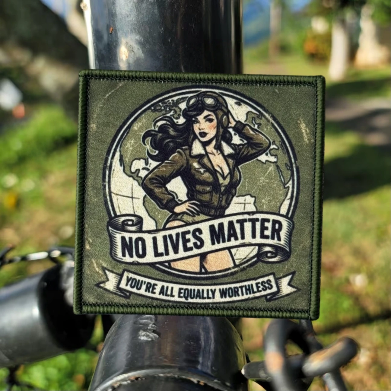"No Lives Matter, eres todos igualmente sin problemas" insignia de moral de belleza Sexy parches impresos pegatina para mochila del ejército militar táctico - imagen 4