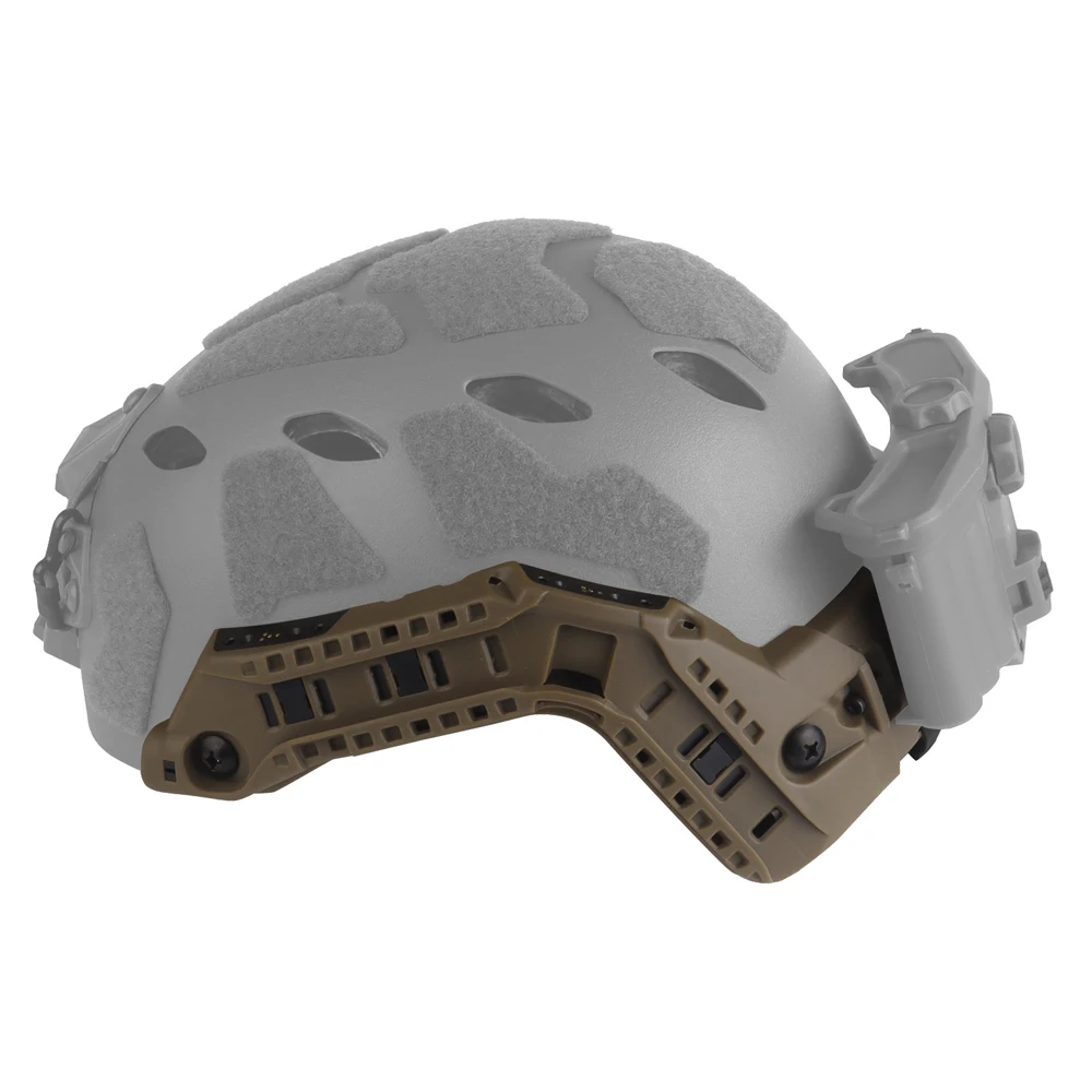 Riel de guía lateral para casco táctico, riel de montaje de arco Modular para casco de corte alto rápido, luz de señal/linterna/sistema de alimentación de luces IR - imagen 5