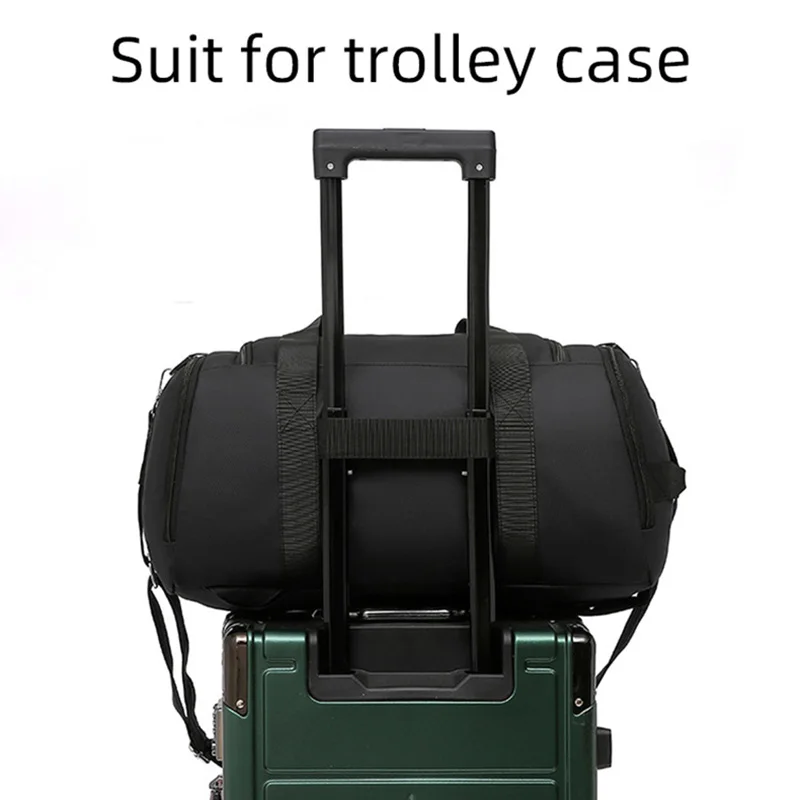 Bolsa de gimnasio deportiva, bolsa de viaje multifuncional de gran capacidad para fin de semana con compartimento para zapatos, bolsa de comando de viaje corto al aire libre - imagen 4