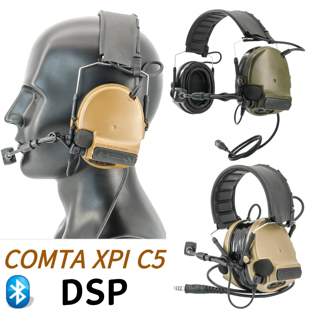 Auriculares tácticos COMTA XPI C5 Bluetooth/señal Digital DSP Chip Pickup reducción de ruido comunicación