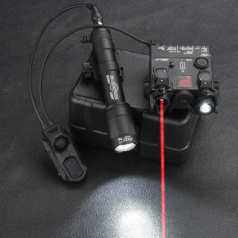 WADSN DBAL A2 linterna táctica láser rojo verde M300 M600 SF Surefir Scout Light AXON interruptor de enchufe Dual equipo de caza Airsoft - imagen 4