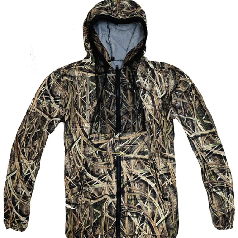 Ropa de camuflaje biónico de hierba de caña, transpirable, totalmente de algodón, resistente al desgaste, pesca, caza, observación de aves, repelente de mosquitos - imagen 5