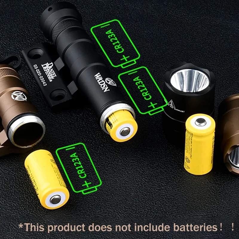 Conjuntos de linternas tácticas WADSN SF M300A M600C, luz de explorador Airsoft para caza, Base compensada de Metal compatible con accesorios de riel de 20mm M300 M600 - imagen 5