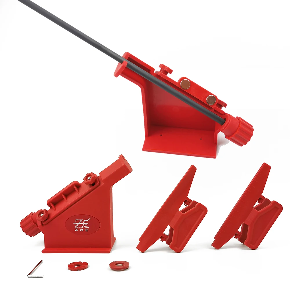 Plantilla de Tiro con Arco ajustable, herramienta de palo de pluma con abrazaderas rectas y helicoidales, plumas y paletas, bricolaje - imagen 2