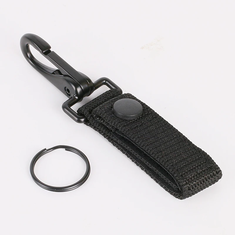 Hebilla de Montañismo tejida táctica para exteriores, gancho de llavero reforzado con lona multifuncional