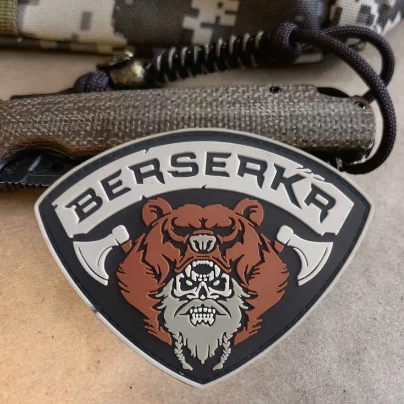 Parche de PVC 3D "Axeman Bear", chaleco táctico, sombreros con gancho y bucle, insignia de moral, mochila, pegatinas decorativas, parches para brazalete para ropa - imagen 2