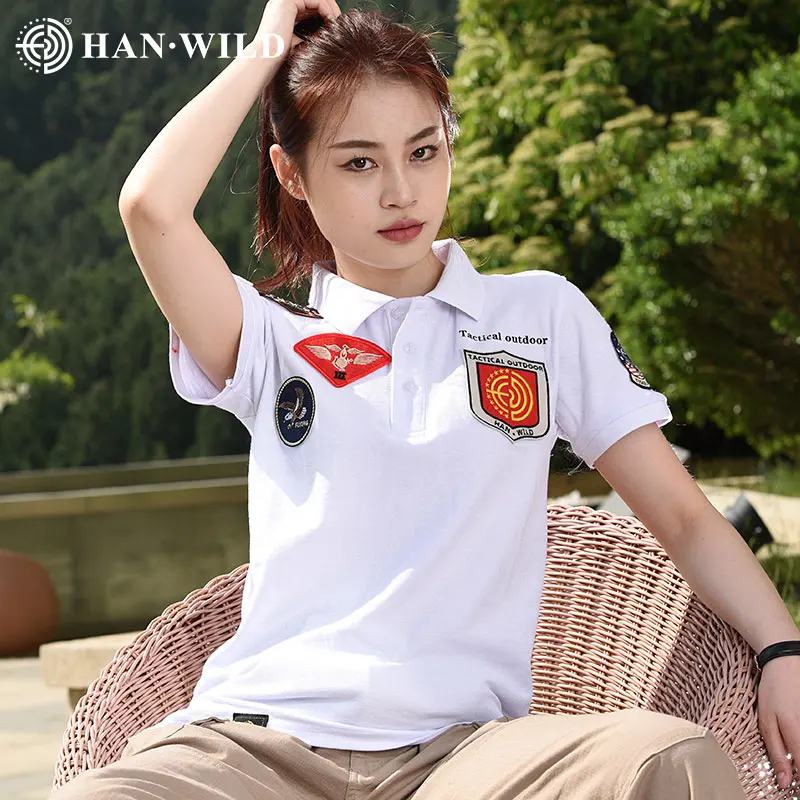 Camiseta de combate para hombre y mujer, Polo de Golf, camiseta bordada, Tops informales, camisa táctica para viaje, senderismo, Camping, ropa de verano - imagen 4