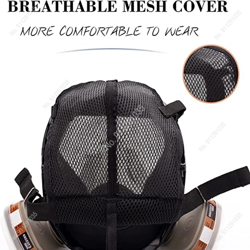 Mascarilla química 7 en 1 6800, máscara de Gas a prueba de polvo, respirador de pintura, pesticida en aerosol, filtros de silicona de cara completa para soldadura de laboratorio - imagen 5