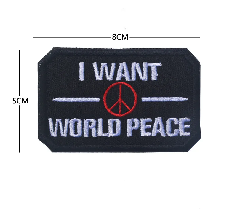 Pegatina de tela bordada en inglés, pasatiempos y parches de gancho de brazo y bucle de paz, insignia de PSALM, parches de apliques con emblema de Warlock de coño - imagen 5