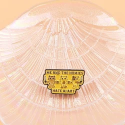 Broche esmalte gracioso Anti IA – Accesorio ropa