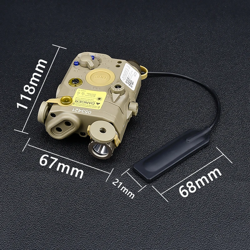 PEQ-15 táctico WADSN, indicador láser rojo, verde, azul, LED, luz exploradora blanca para caza, accesorio de Airsoft para riel Picatinny de 20mm - imagen 4