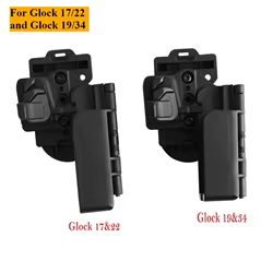 Funda de plástico para pistola Gl0ck 17 19 22 34, Clip para cinturón OWB para diestros, transporte con liberación rápida, accesorio táctico GL17/22 GL19/34