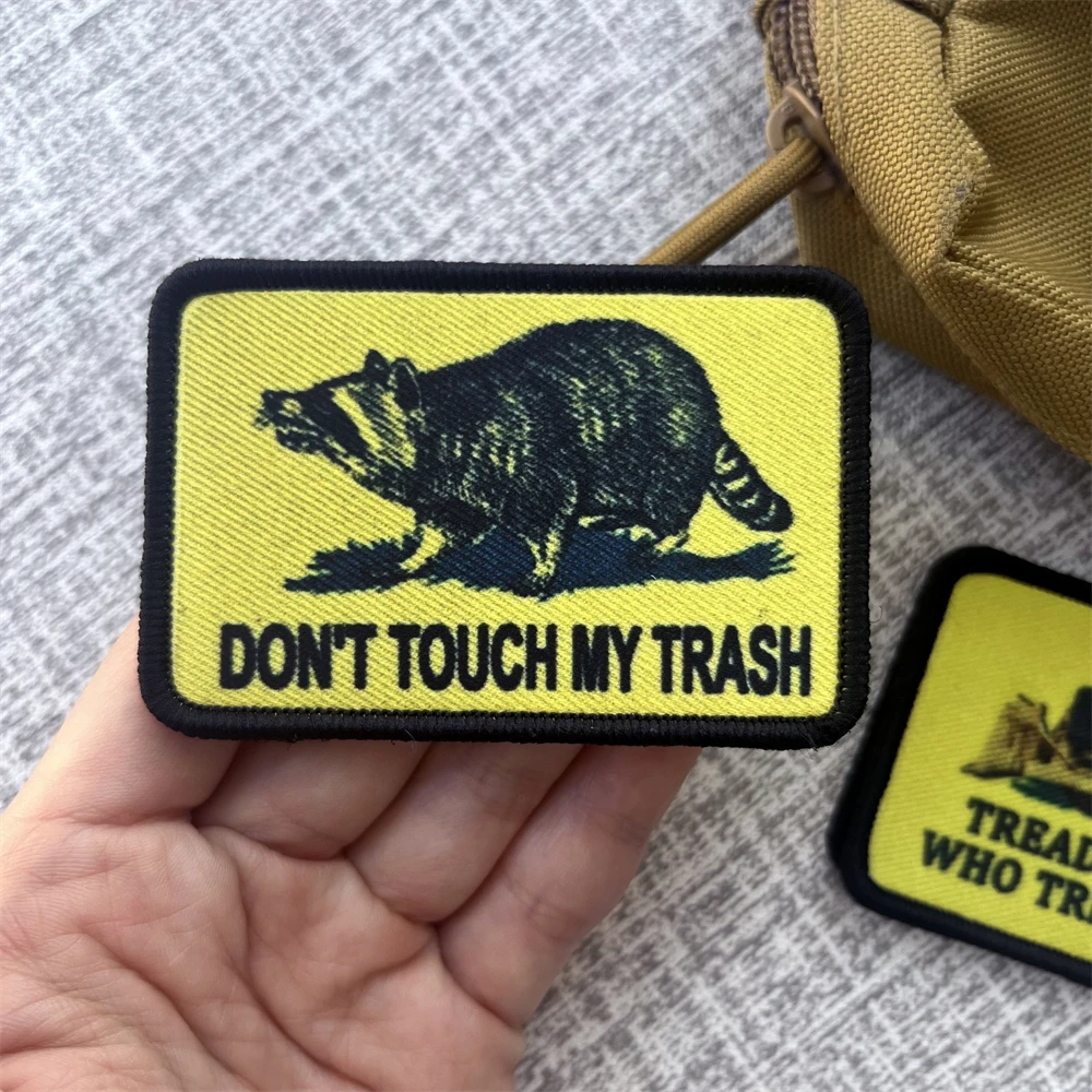 Killdozer-pegatina de gancho y bucle impresa, parches de insignia de moral, mochila táctica, no toque Mi basura - imagen 3