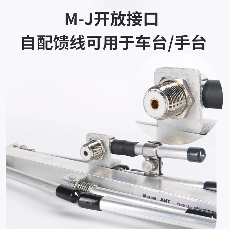 Antena plegable direccional de alta ganancia Yagi UHF portátil de banda de frecuencia de 420-450 MHz para Radioaficionado - imagen 5