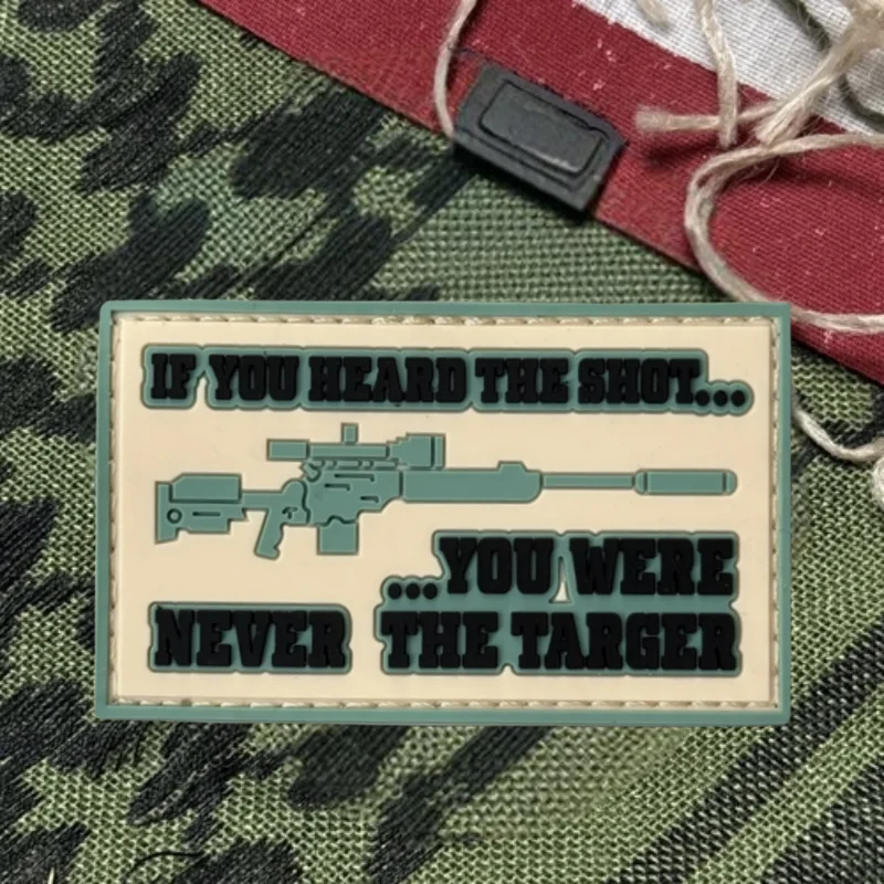 Parche de PVC de 5ive Star Heard The Shot, chaleco táctico, insignia de moral con gancho y bucle, pegatina decorativa para mochila, parches para brazalete para ropa - imagen 2