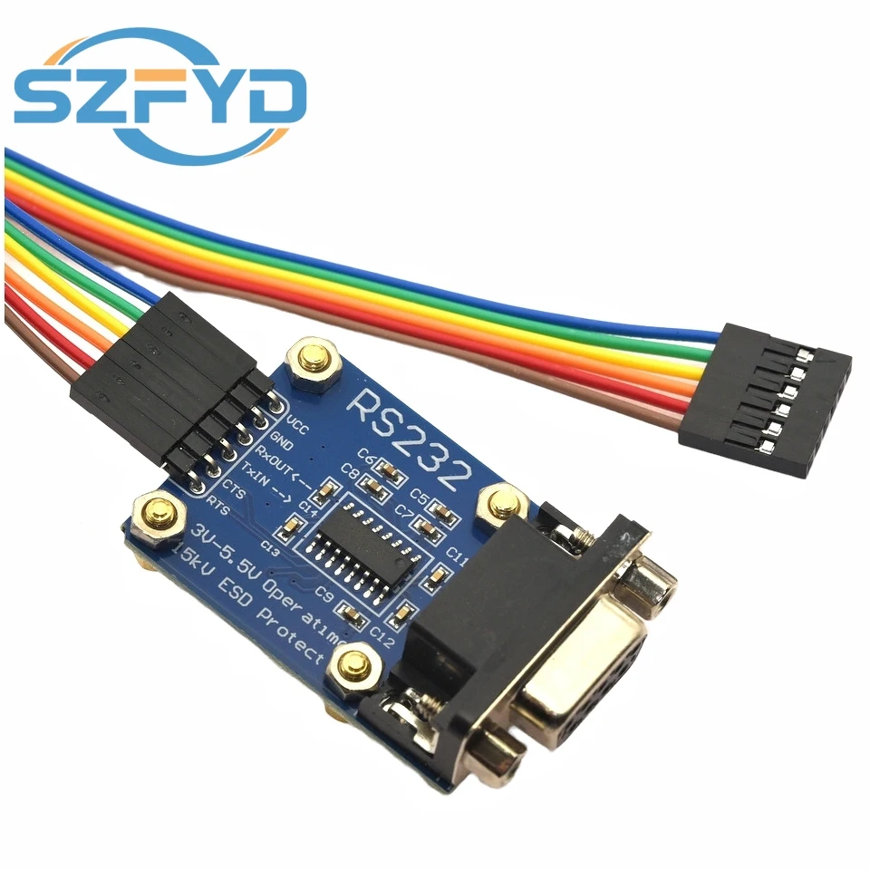Módulo de puerto serie RS232 a TTL RS232 a UART SP3232 Cable intermitente con ESD