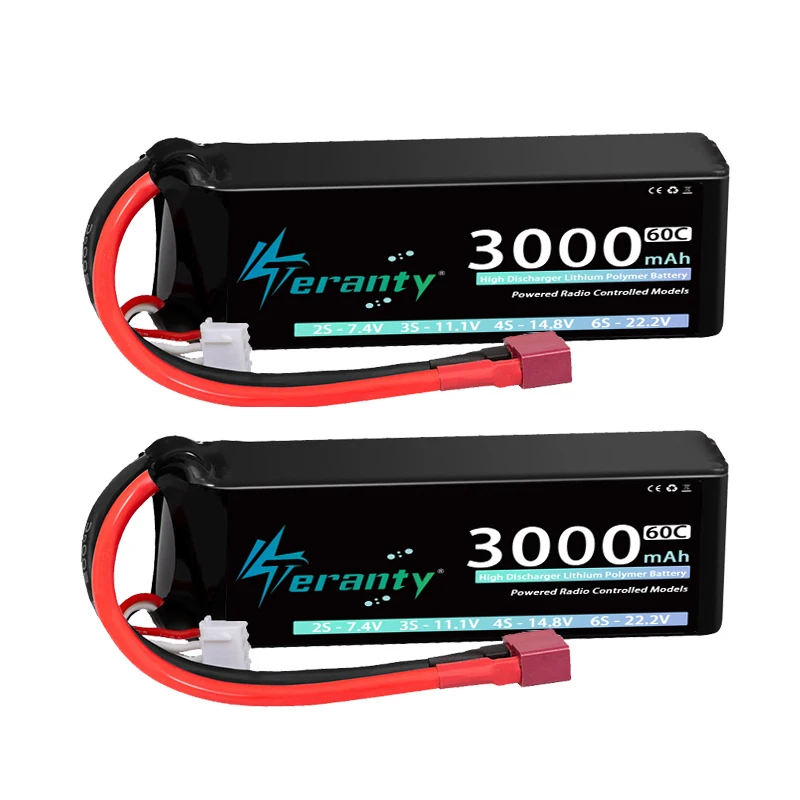 2pcs 11.1V 3000 T