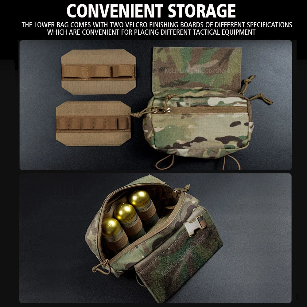 Chaleco de caza Militar MK4, aparejo de pecho táctico MOLLE ligero Modular para exteriores, CS, Airsoft, combate, tiro de Paintball - imagen 4