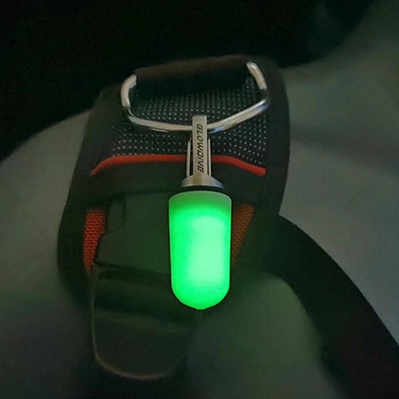 Luz nocturna de buceo brillante, hebilla de acero inoxidable para ambientes subacuáticos, cilindros de Gas BCD, señales luminosas