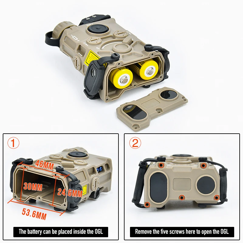 Wadsn OGL caja de batería de plástico de nailon no funcional, juguete simulado para Airsoft táctico, equipos de riel de 20mm, accesorios para armas - imagen 5