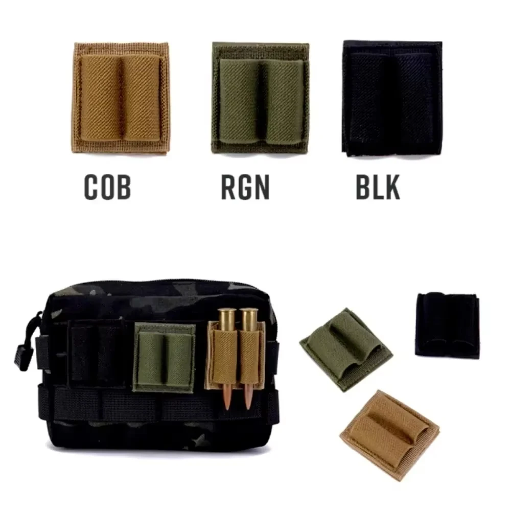 DIZETION Portabalas redondo de 2 - Portacartuchos adhesivos para armas de fuego |   VELCRO Equipo de utilidad con gancho/bucle (2 orificios) ​ - imagen 4