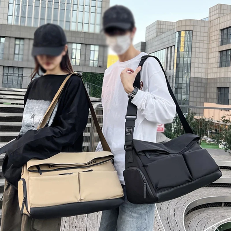 Bolso deportivo para gimnasio, Fitness, Yoga, con paquete de zapatos, bolsa de viaje, bolsas de lona para acampar al aire libre, senderismo, mochila escolar seca y húmeda de mano - imagen 3