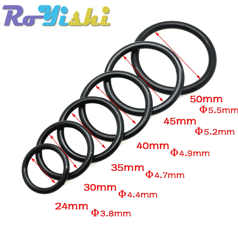 Anillo redondo de plástico para ropa, prendas de vestir, zapatos, mochila, piezas de bolsa al aire libre, accesorio, 5 unids/lote por paquete - imagen 3