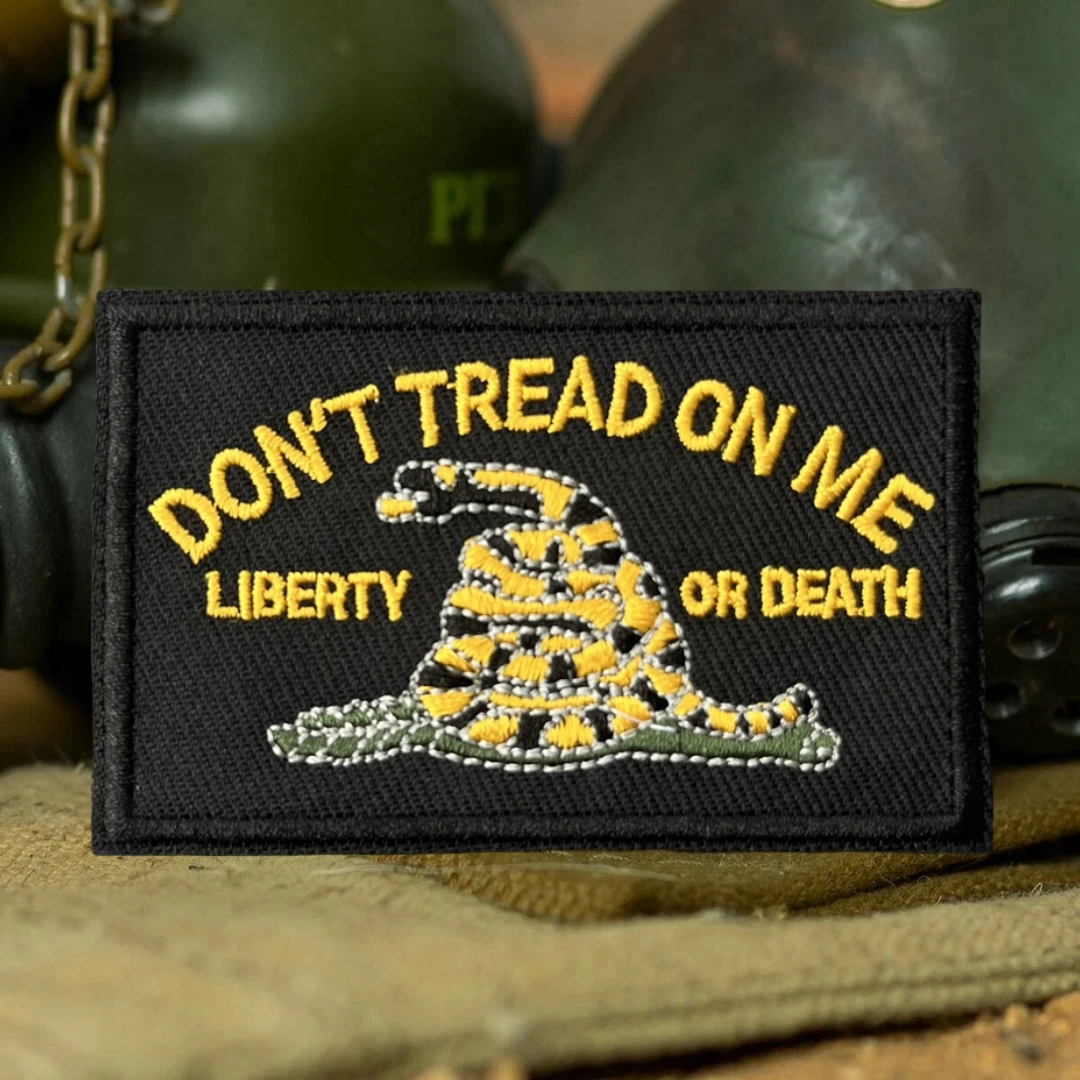 Parche táctico de moral de LIBERTY OR DEATH, brazalete militar, no marce en mí, parches bordados de gancho y bucle para pegatina de mochila - imagen 3