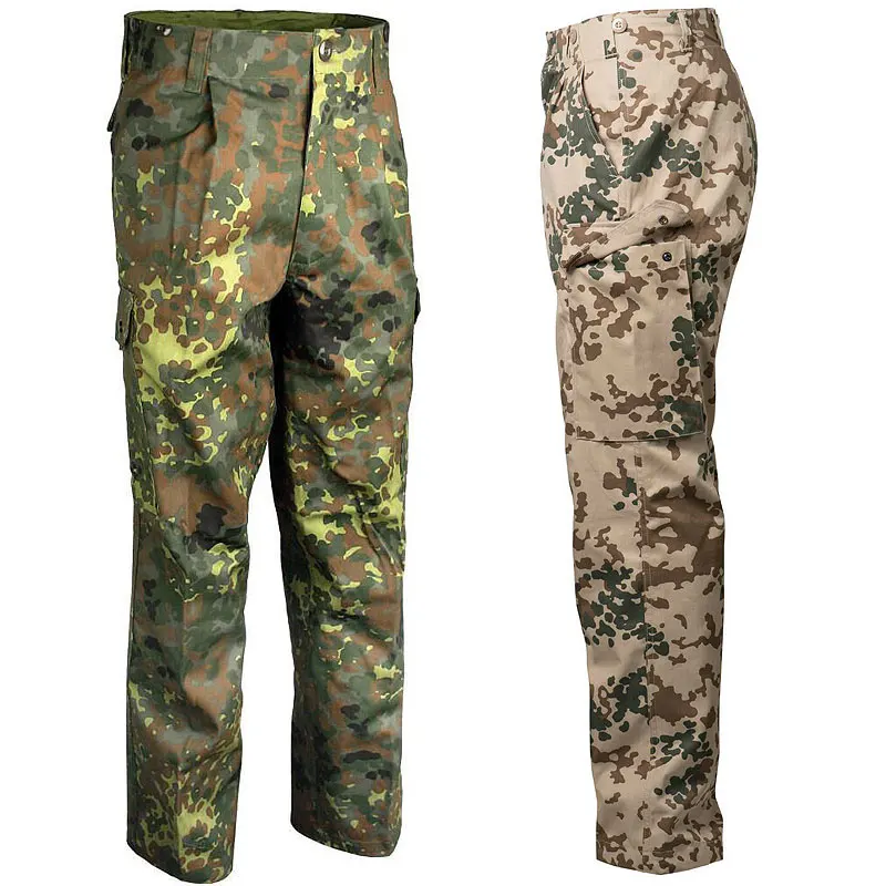 Pantalones largos sueltos de tubo recto para hombres, equipo de combate táctico de punto de desierto de jungla al aire libre, múltiples bolsas - imagen 3