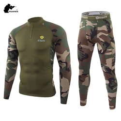 Ropa interior térmica camuflaje – Manga larga para hombre