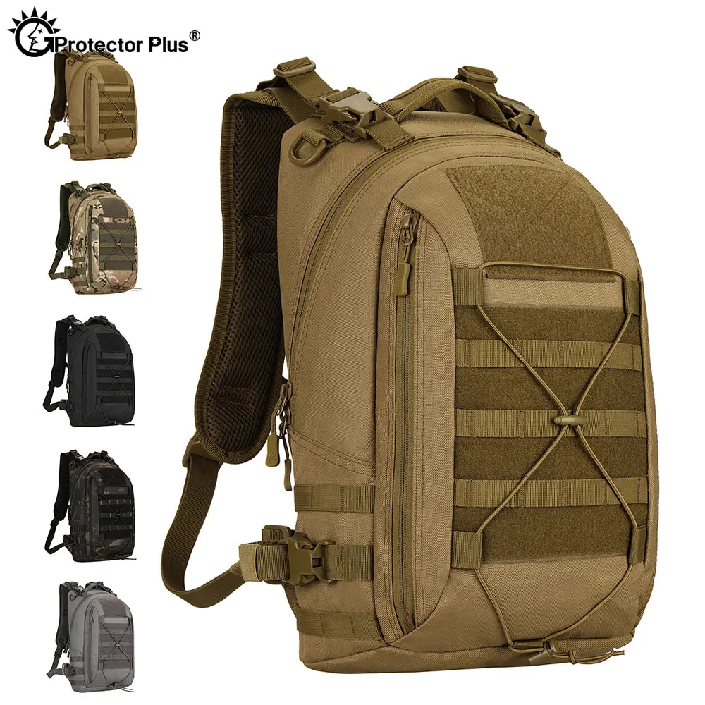 Mochila táctica para hombre, bolsa de nailon 1000D, resistente al agua, para ciclismo, caza, Camping, militar, PROTECTOR PLUS, 25L