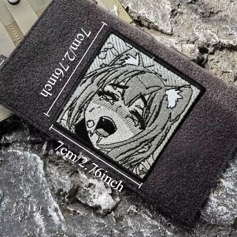 Parche táctico bordado estilo anime moral con velcro gancho y bucle - imagen 4