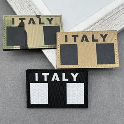 Parche bandera Italia reflectante infrarrojo táctica con velcro