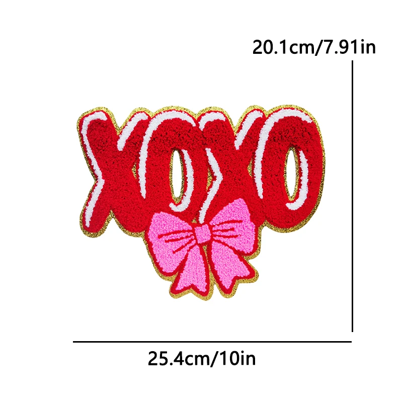 Parches de chenilla grandes de Feliz Navidad, bordado de abuela y abuelo, parches para planchar, accesorios de ropa, apliques DIY de Papá Noel - imagen 3