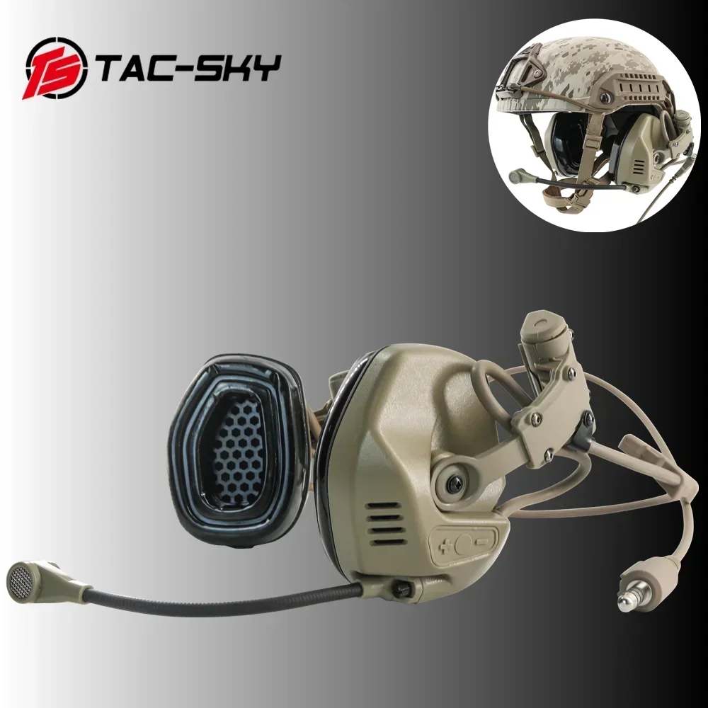 TAC-SKY RAC auriculares casco táctico versión de montaje en riel de arco comunicación militar Airsoft auriculares de tiro para Ptt táctico - imagen 2