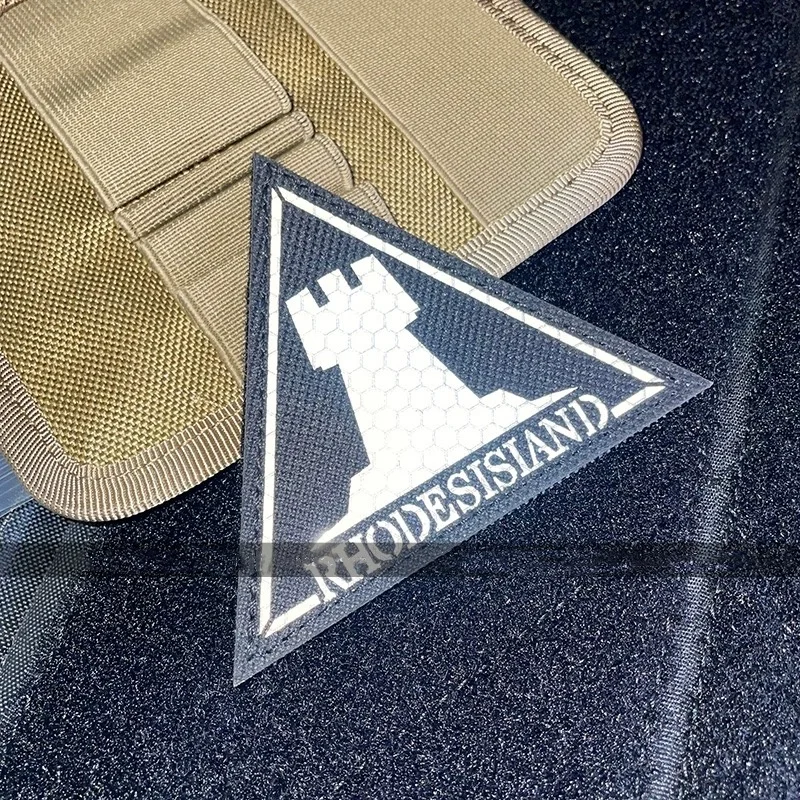 Insignia de moral IR reflectante de Rhodes Island, accesorios de bolsa táctica, Parche de gancho y bucle, emblema binario de Anime Arknights para uniforme - imagen 5