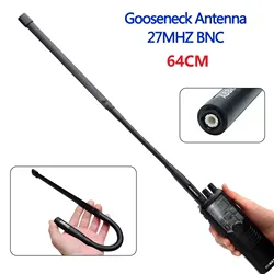 ABBREE 27MHZ BNC CS antena táctica de cuello de cisne 64CM/25,19 pulgadas para Motorola Walkie Talkie HT440 ICOM IC-V8 TK30 CB Radioaficionado