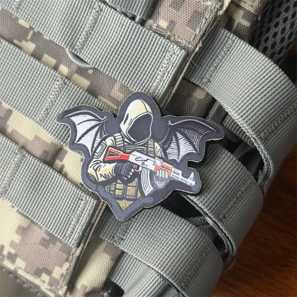 Parche táctico moral Chevron АК-47, brazalete militar de soldado, parches de gancho y bucle impresos para ropa, pegatina para mochila - imagen 5