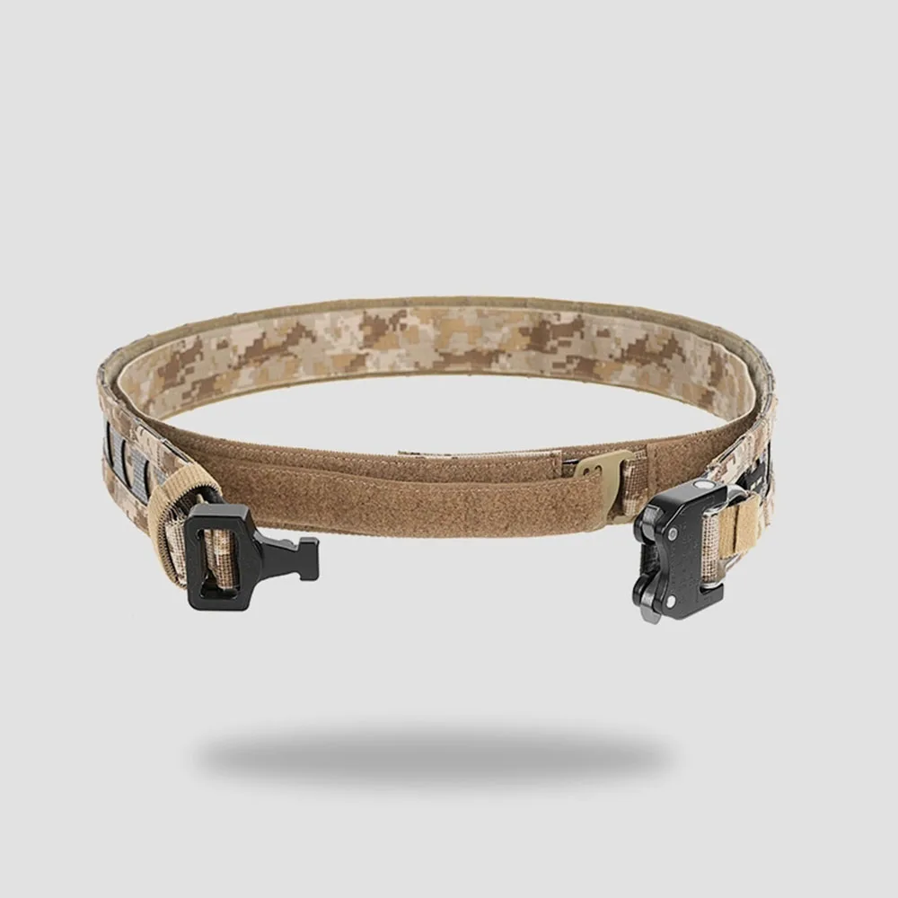 Cinturón táctico de bisonte, cinturón de batalla de doble capa, hebilla de Metal de liberación rápida, cinturón deportivo MOLLE CS SL06 - imagen 3