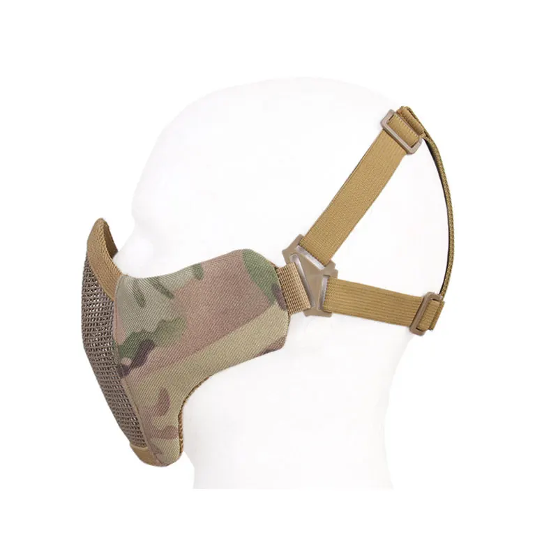 Emersongrear máscara protectora de media cara táctica, capucha de malla, secado rápido, senderismo, deportes, caza, Airsoft, al aire libre - imagen 3